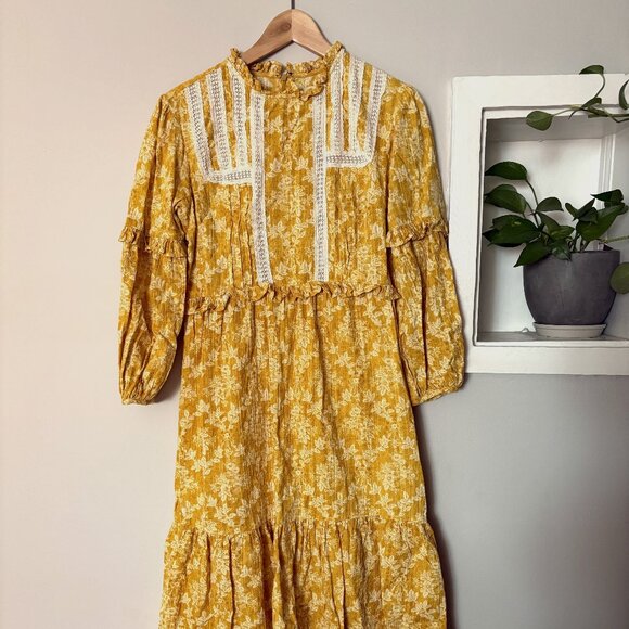 Urban Outfitters x Laura Ashley Prairie Midi Dress - Picture 1 of 4